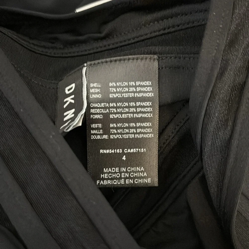 Women DKNY Black One Piece Bathing Suit in Size 4 - Picture 4 of 4